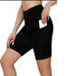 POCKET BIKER SHORTS-HOT PINK