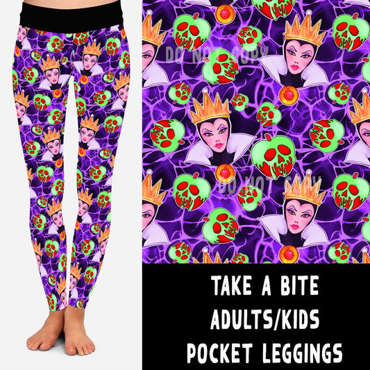 VILLAIN VIP RUN-TAKE A BITE LEGGINGS/CAPRI/JOGGERS